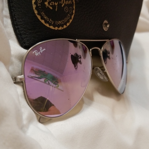 Purple mirrored aviator ray-bans - Picture 2 of 8